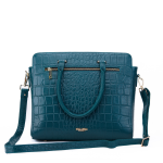The Diana Hand Bag - Aqua Green Croc Embossed