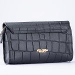 The Elira - Black Croc Embossed